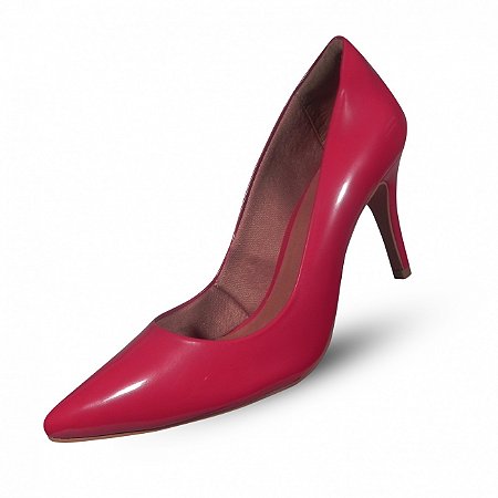 scarpin verniz vermelho