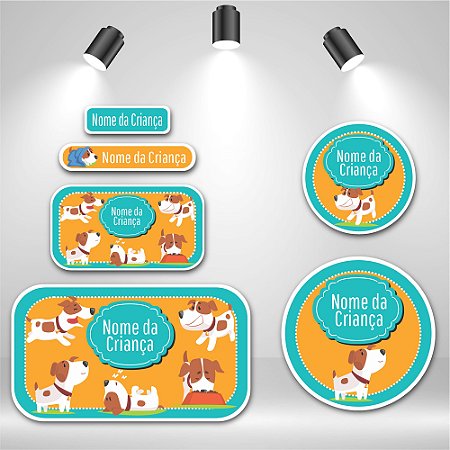 Kit de Etiquetas Escolares – Cachorrinho