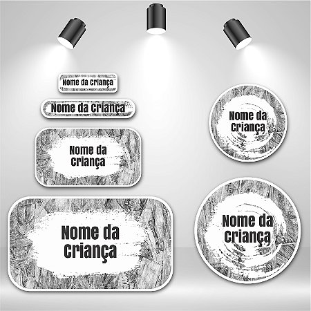 Kit Escolar Textura Grey