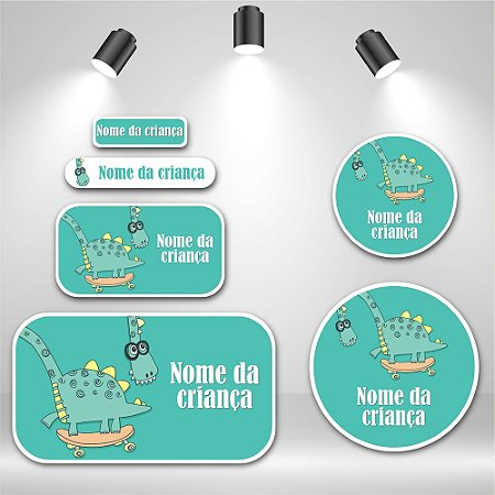 Kit de Etiquetas Escolares – Dino Louco