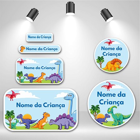Kit de Etiquetas Escolares – Dinossauro 2