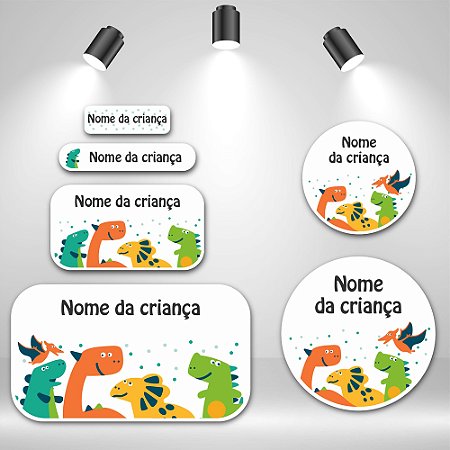 Kit de Etiquetas Escolares – Dinossauro 3