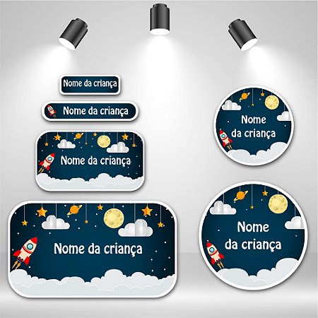 Kit de Etiquetas Escolares – Espaço Sideral
