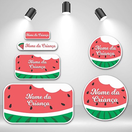 Kit de Etiquetas Escolares – Melancia