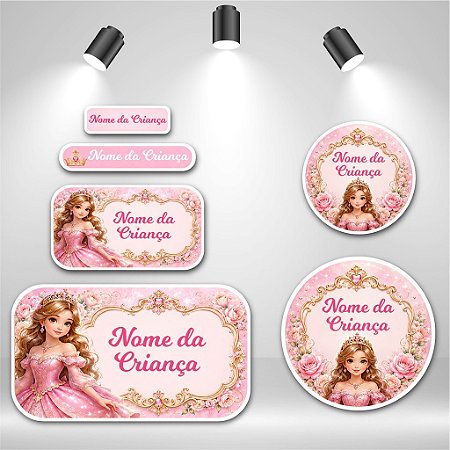 Kit de Etiquetas Escolares – Princesa Encantada