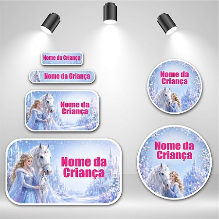Kit de Etiquetas Escolares – Princesa da Neve