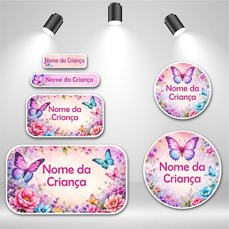 Kit de Etiquetas Escolares – Flores do Campo