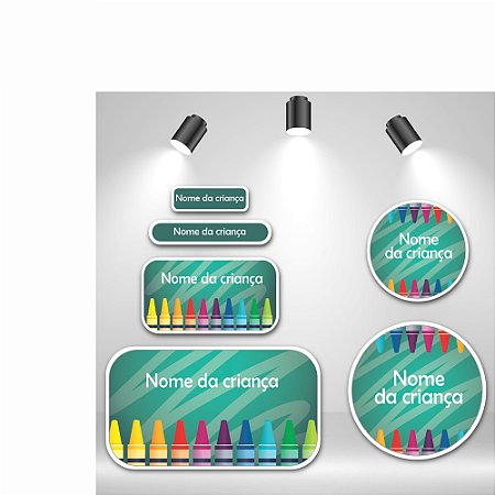 Kit de Etiquetas Escolares – Giz de Cor