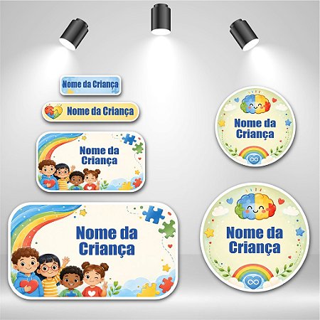 Kit de Etiquetas Escolares – Neurodiverso Colorido
