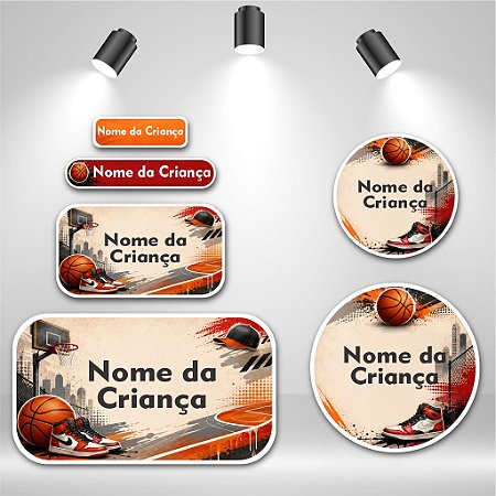 Kit de Etiquetas Escolares – Basquete Urbano