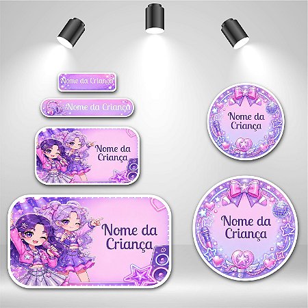Kit de Etiquetas Escolares – K-Pop Fantasy