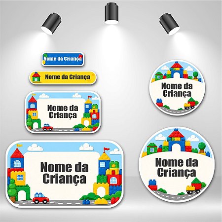 Kit de Etiquetas Escolares – Cidade Lego