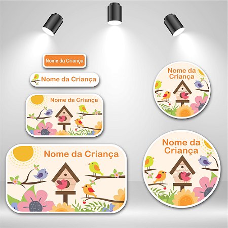 Kit de Etiquetas Escolares – Passarinho