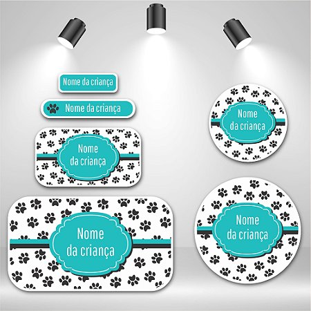 Kit de Etiquetas Escolares – Patinhas