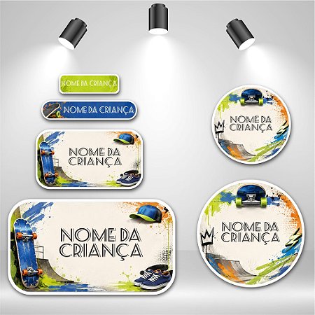 Kit de Etiquetas Escolares – Skate Vibes