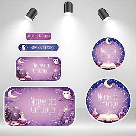 Kit de Etiquetas Escolares – Magia das Estrelas