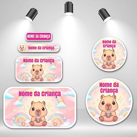 Kit de Etiquetas Escolares – Capivara Kids