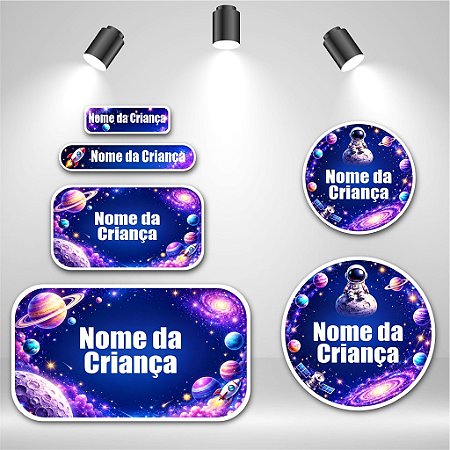 Kit de Etiquetas Escolares – Galaxia
