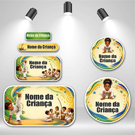 Kit de Etiquetas Escolares – Capoeira Kids