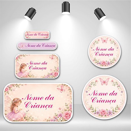 Kit de Etiquetas Escolares – Jardim Fantasy