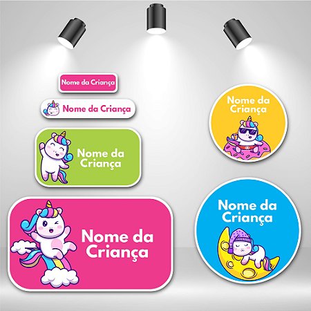 Kit de Etiquetas Escolares – Unicórnio Baby