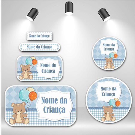 Kit de Etiquetas Escolares – Ursinho
