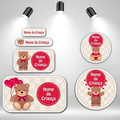 Kit Escolar Urso Carinhoso