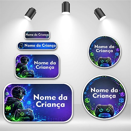 Kit de Etiquetas Escolares – Universo Gamer