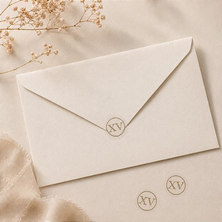Mini Lacre Dourado XV para Convites de 15 Anos