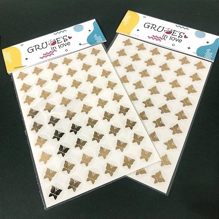 Mini Lacre Dourado Borboleta 2
