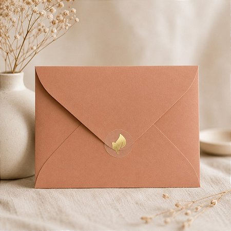 Mini Lacre Dourado Folhas para Envelopes
