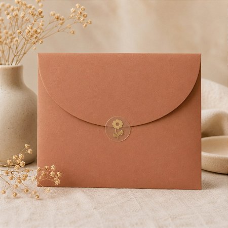 Mini Lacre Dourado Florzinha para Papelaria