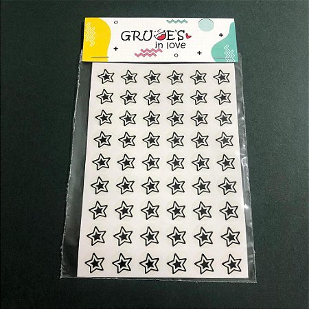 Mini Lacre Estrelas (Preto)