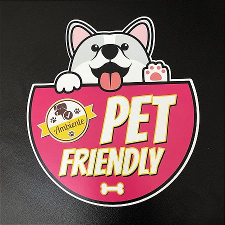 Adesivo Pet Friendly (Rosa)