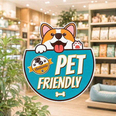 Adesivo Pet Friendly (Azul)