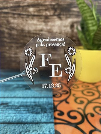 Adesivo Transparente Impressão Branca e Preta