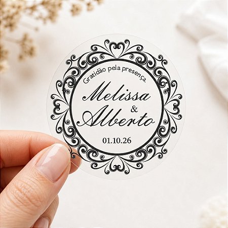 Adesivo para Lembrancinha Coleção Monogramas Premium