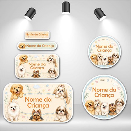 Kit de Etiquetas Escolares – Doguinhos