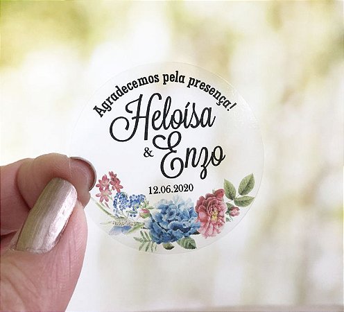 Adesivos Transparentes Floral Hortênsia