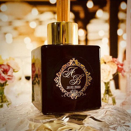 Adesivos Transparente Impressão Rosé Gold Metalizada