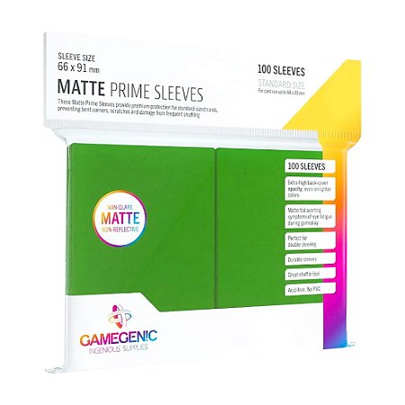 Gamegenic - Matte Prime Green - (100 Sleeves)