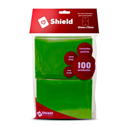 Central Shield Matte Verde - Standard 66x91 - (100 Shields)
