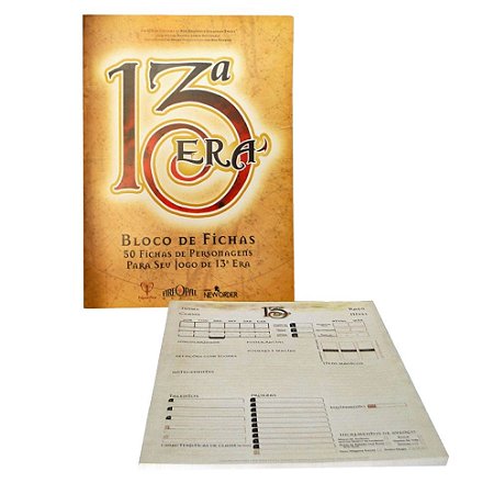 13ª Era - Bloco de Fichas