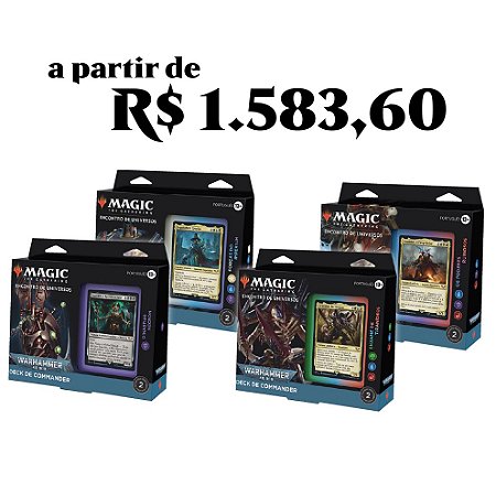 4 Decks de Commander - Encontro de Universos Warhammer 40.000 (PT) - Pré-Venda