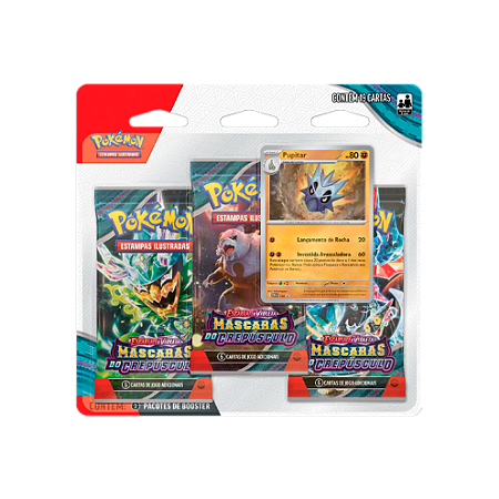 Máscaras do Crepúsculo - Blister Triplo - Pupitar - EV6 - Pokémon