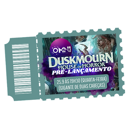 Ingresso para o Pré-lançamento de Duskmourn - dia 25.9 às 19h30 (quarta-feira) (Gigante de Duas Cabeças)