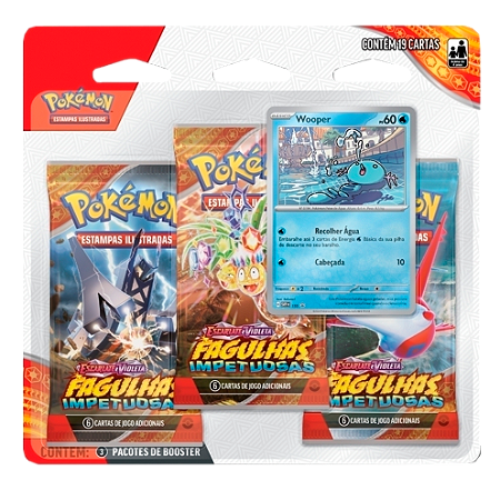 Fagulhas Impetuosas - Blister Triplo - Wooper - EV8 - Pokémon