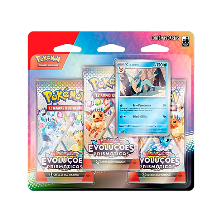 Evoluçôes Prismáticas - Blister Triplo - Glaceon - EV8.5 - Pokémon