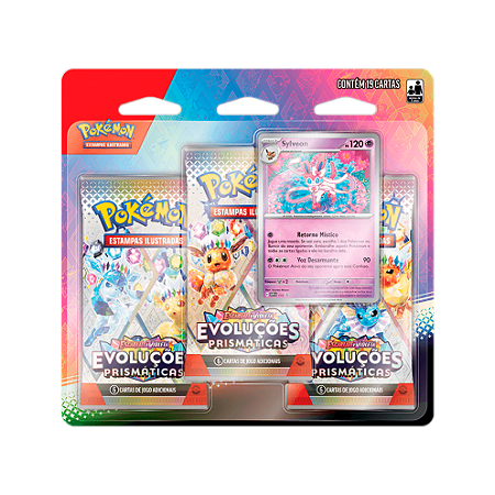 Evoluçôes Prismáticas - Blister Triplo - Sylveon - EV8.5 - Pokémon
