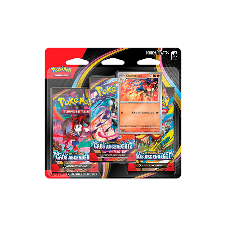 Caos Ascendente - Blister Triplo - Charmeleon - ME04 - Pokémon (Pré-Venda)